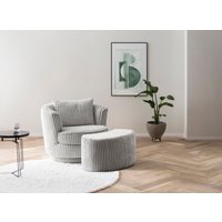 Leonique Drehsessel "MAISIE, Love Seat,Lese-Sessel,Sessel-Set, mit Hocker" 2 Stk. tlg. in MEGA CORD und Web-Velours, drehbar 360 Grad mit Hocker von home affaire