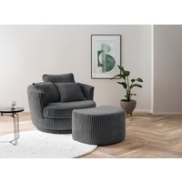 Leonique Drehsessel "MAISIE, Love Seat XXL Lese-Sessel, Big-Sessel mit Hocker," 2 Stk. tlg. Set in MEGA CORD und Web-Velours, drehbar 360 Grad Leonique Drehsessel "MAISIE, Love Seat XXL Lese-Sessel, Big-Sessel mit Hocker," 2 Stk. tlg. Set in MEGA CORD und Web-Velours, drehbar 360 Grad von Leonique