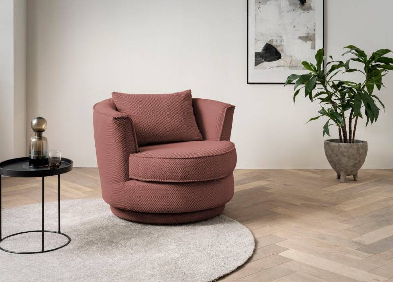 Home affaire Drehsessel MAISIE, Lese-Sessel, Love Seat, trendige Stoffe MEGA CORD und Web-Velours, 360 Grad drehbar von Home affaire