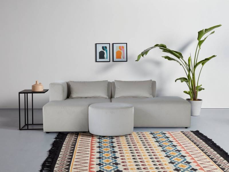 Leonique Ecksofa Alexane L-Form, zusammengesetzt aus Modulen, in vielen Bezugsqualitäten und Farben. von Leonique