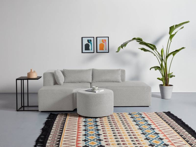 Leonique Ecksofa Alexane L-Form, zusammengesetzt aus Modulen, in vielen Bezugsqualitäten und Farben. von Leonique