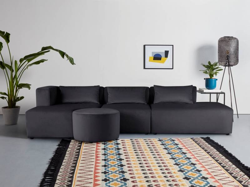 Leonique Ecksofa Alexane L-Form, zusammengesetzt aus Modulen, in vielen Bezugsqualitäten und Farben von Leonique