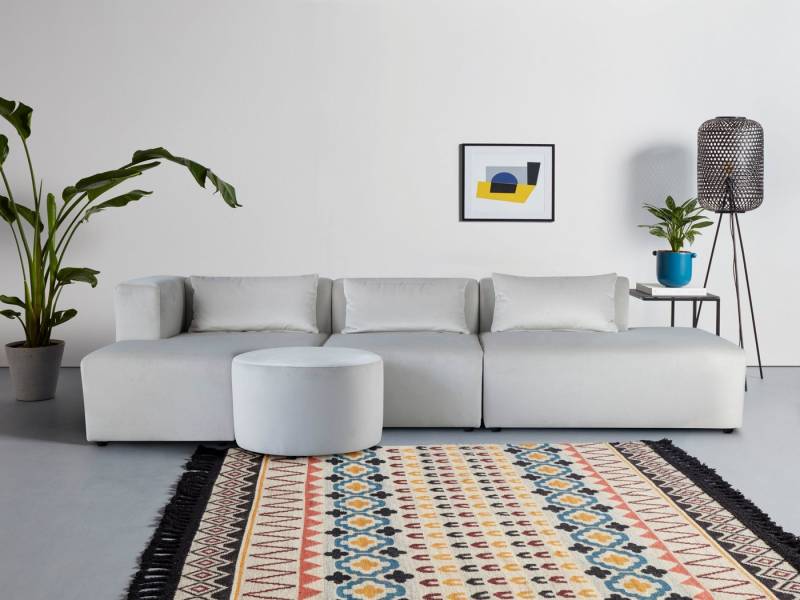 Leonique Ecksofa Alexane L-Form, zusammengesetzt aus Modulen, in vielen Bezugsqualitäten und Farben von Leonique