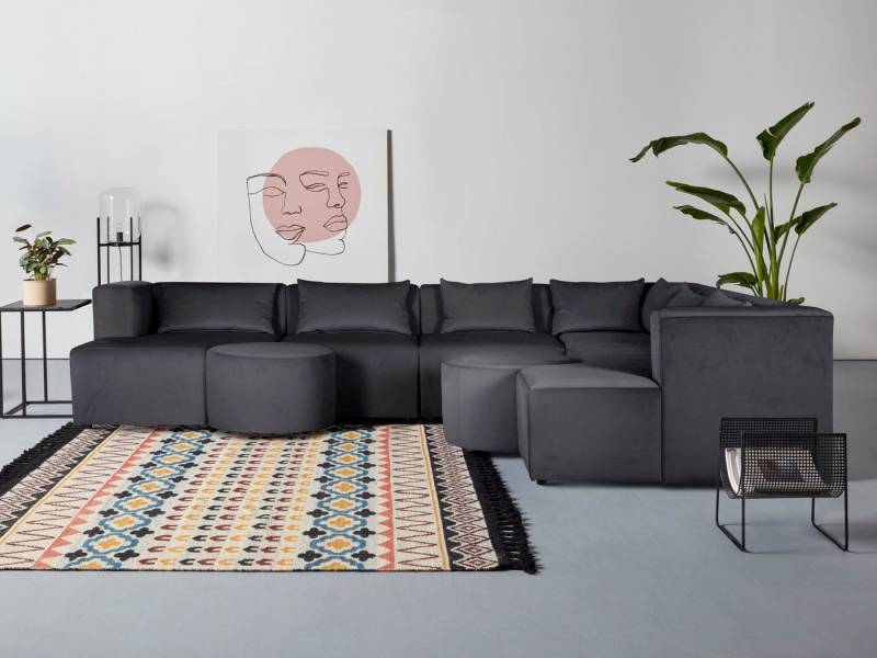 Leonique Ecksofa Alexane L-Form, zusammengesetzt aus Modulen, in vielen Bezugsqualitäten und Farben von Leonique