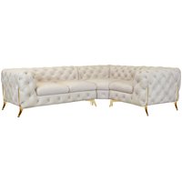 Leonique Chesterfield-Sofa "Amaury L-Form" von Leonique