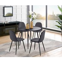 Leonique Essgruppe "Eadwine, TOPSELLER Sitzgruppe Esstisch plus 4 Esszimmerstühle" 1 Esstisch plus 4 Esszimmerstühle von Leonique