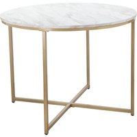 Leonique Esstisch "Gondat" 1 Stk. tlg. mit Tischplatte in Marmor-Optik, Gestell aus Metall golden, Höhe 76 cm Leonique Esstisch "Gondat" 1 Stk. tlg. mit Tischplatte in Marmor-Optik, Gestell aus Metall golden, Höhe 76 cm von Leonique