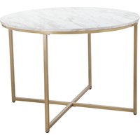 Leonique Esstisch "Gondat" 1 Stk. tlg. mit Tischplatte in Marmor-Optik, Gestell aus Metall golden, Höhe 76 cm Leonique Esstisch "Gondat" 1 Stk. tlg. mit Tischplatte in Marmor-Optik, Gestell aus Metall golden, Höhe 76 cm von Leonique