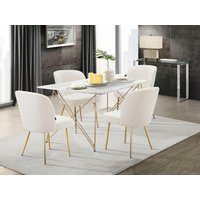 Leonique Esstisch "Louie, TOPSELLER" Tisch, Küchentisch, OTTOs Choice, 1 Stk. tlg. mit Tischplatte in Marmor Optik, Gestell aus Metall golden, Höhe 76 cm Leonique Esstisch "Louie, TOPSELLER" Tisch, Küchentisch, OTTOs Choice, 1 Stk. tlg. mit Tischplatte in Marmor Optik, Gestell aus Metall golden, Höhe 76 cm von Leonique