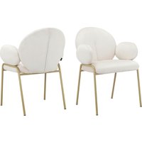 Leonique Esszimmerstuhl "Albie" () 2 Stk.Sitz und Rücken gepolstert, Gestell aus Metall, Sitzhöhe 48,5 cm von Leonique