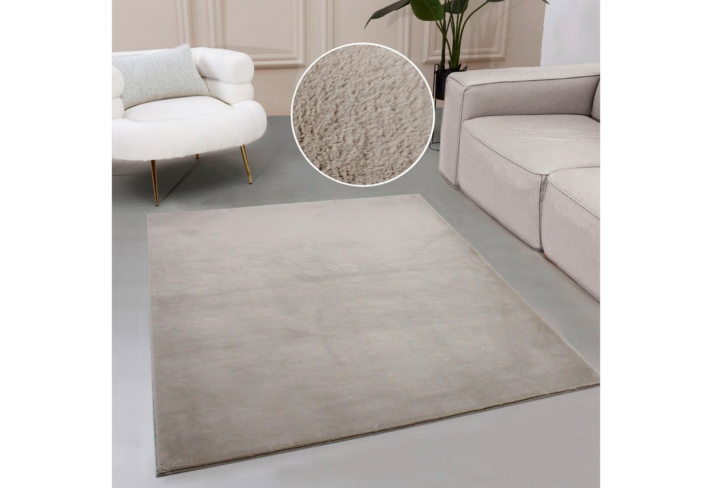 Leonique Fellteppich Balu, Kunstfellteppich, Modern, Langflor Teppich, rechteckig, Höhe: 20 mm, Kaninchenfell-Haptik, kuschelig, weich, Wohnzimmer, Schlafzimmer Leonique Fellteppich Balu, Kunstfellteppich, Modern, Langflor Teppich, rechteckig, Höhe: 20 mm, Kaninchenfell-Haptik, kuschelig, weich, Wohnzimmer, Schlafzimmer von Leonique