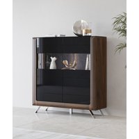 Leonique Highboard "Kasai", Höhe 136,5 cm, 2 Türen mit Glaseinsatz von Leonique