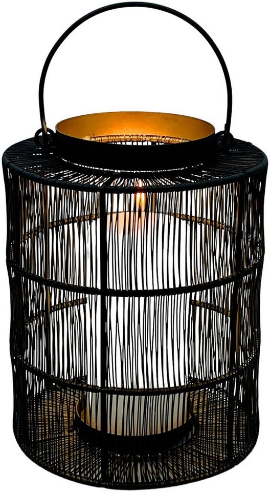 Leonique Kerzenlaterne Kerzenhalter Cinny (1 St), Hängewindlicht aus Metall, mit Henkel von Leonique