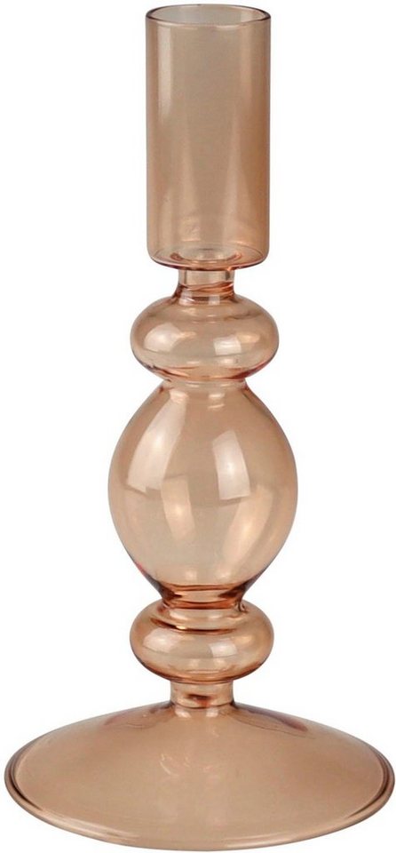 Leonique Kerzenleuchter Loirina (Set, 2 St), Stabkerzenhalter aus Glas, Höhe ca. 17 cm von Leonique