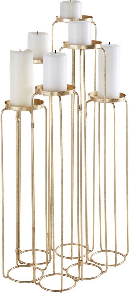 Leonique Kerzenständer Mareesa (1 St), aus Metall, für Stumpenkerzen, Höhe ca. 65 cm, variabel stellbar von Leonique