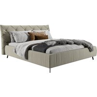 Leonique Polsterbett "Elloree, in 4 Breiten bis 200cm, auch in Leder", Kopfteilhöhe 105 cm, belastbar bis 280 kg, auch in Überlänge 220cm von Leonique