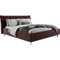 Leonique Polsterbett "Elloree, in 4 Breiten bis 200cm, auch in Leder", Kopfteilhöhe 105 cm, belastbar bis 280 kg, auch in Überlänge 220cm von Leonique