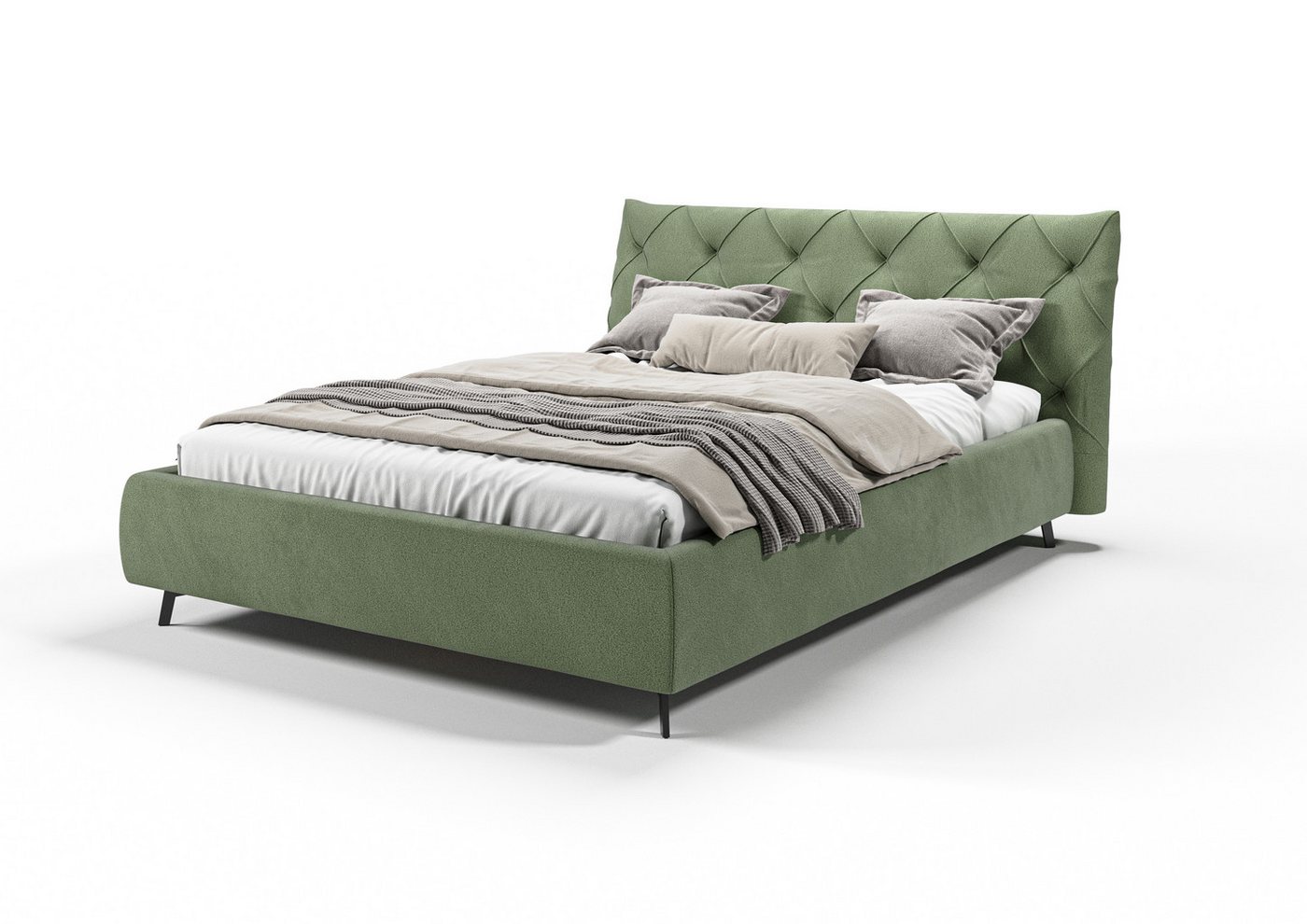 Leonique Polsterbett Elloree, in 4 Breiten bis 200cm, auch in Leder, Kopfteilhöhe 105 cm, belastbar bis 280 kg, auch in Überlänge 220cm von Leonique