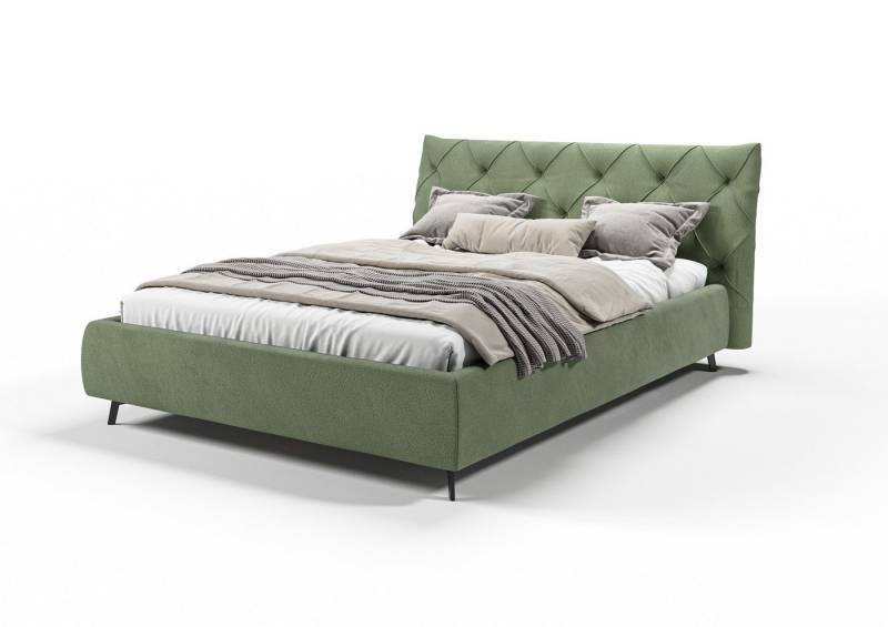 Leonique Polsterbett Elloree, in 4 Breiten bis 200cm, auch in Leder, Kopfteilhöhe 105 cm, belastbar bis 280 kg, auch in Überlänge 220cm von Leonique