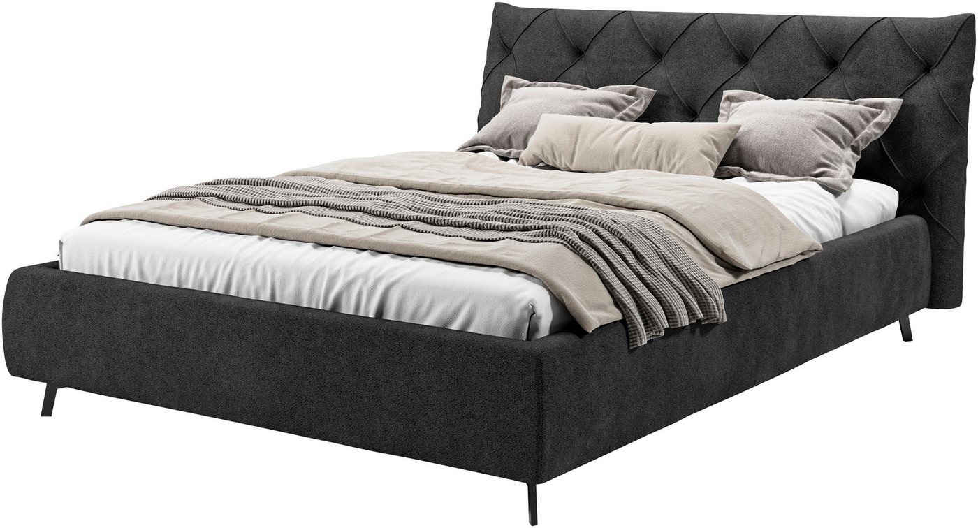 Leonique Polsterbett Elloree, in 4 Breiten bis 200cm, auch in Leder, Kopfteilhöhe 105 cm, belastbar bis 280 kg, auch in Überlänge 220cm von Leonique