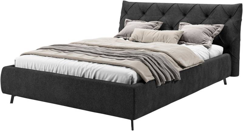 Leonique Polsterbett Elloree, in 4 Breiten bis 200cm, auch in Leder, Kopfteilhöhe 105 cm, belastbar bis 280 kg, auch in Überlänge 220cm von Leonique