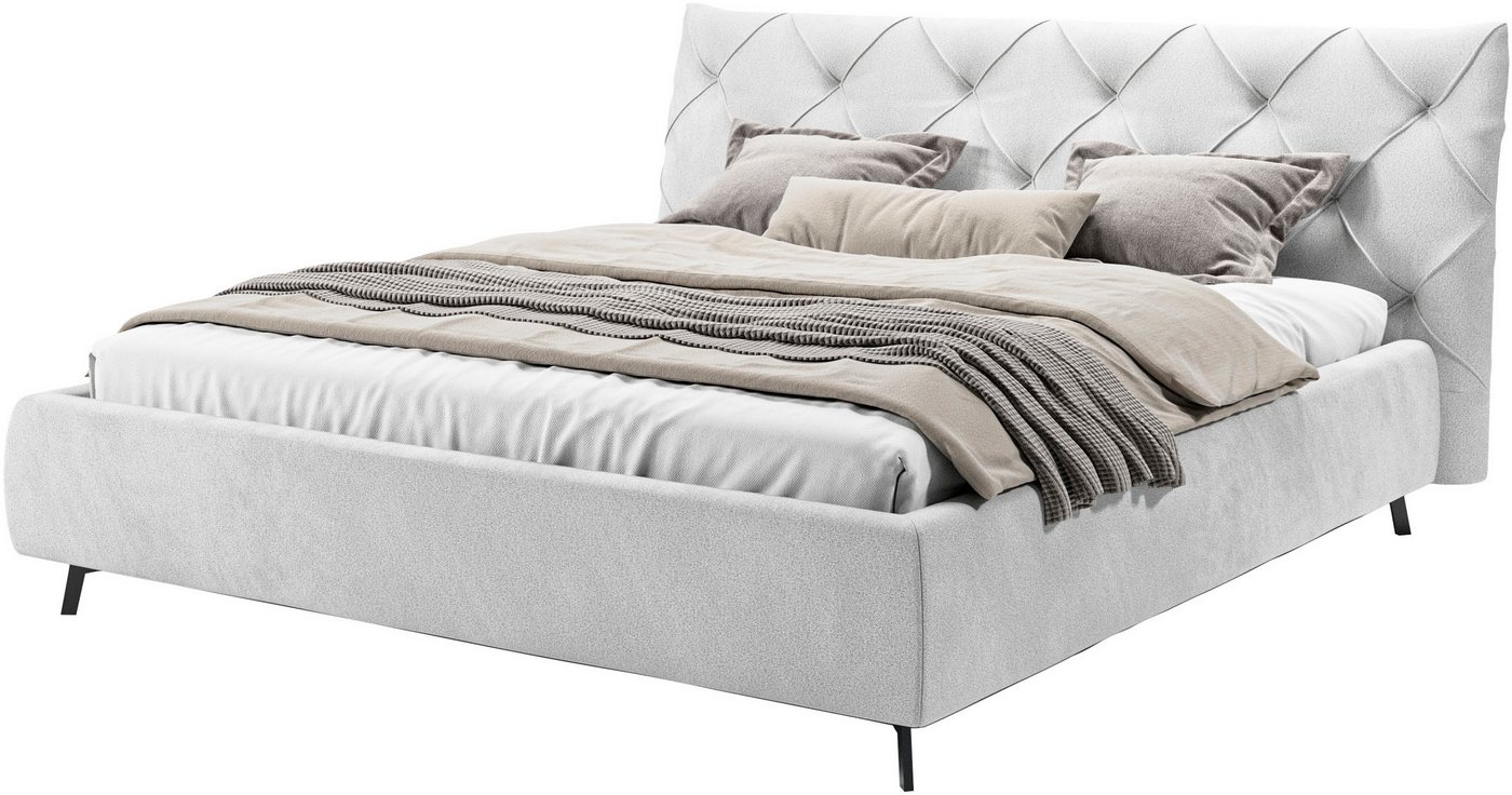 Leonique Polsterbett Elloree, in 4 Breiten bis 200cm, auch in Leder, Kopfteilhöhe 105 cm, belastbar bis 280 kg, auch in Überlänge 220cm von Leonique