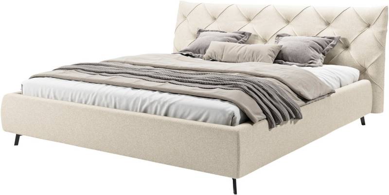 Leonique Polsterbett Elloree, in 4 Breiten bis 200cm, auch in Leder, Kopfteilhöhe 105 cm, belastbar bis 280 kg, auch in Überlänge 220cm von Leonique