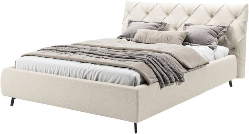 Leonique Polsterbett Elloree, in 4 Breiten bis 200cm, auch in Leder, Kopfteilhöhe 105 cm, belastbar bis 280 kg, auch in Überlänge 220cm von Leonique