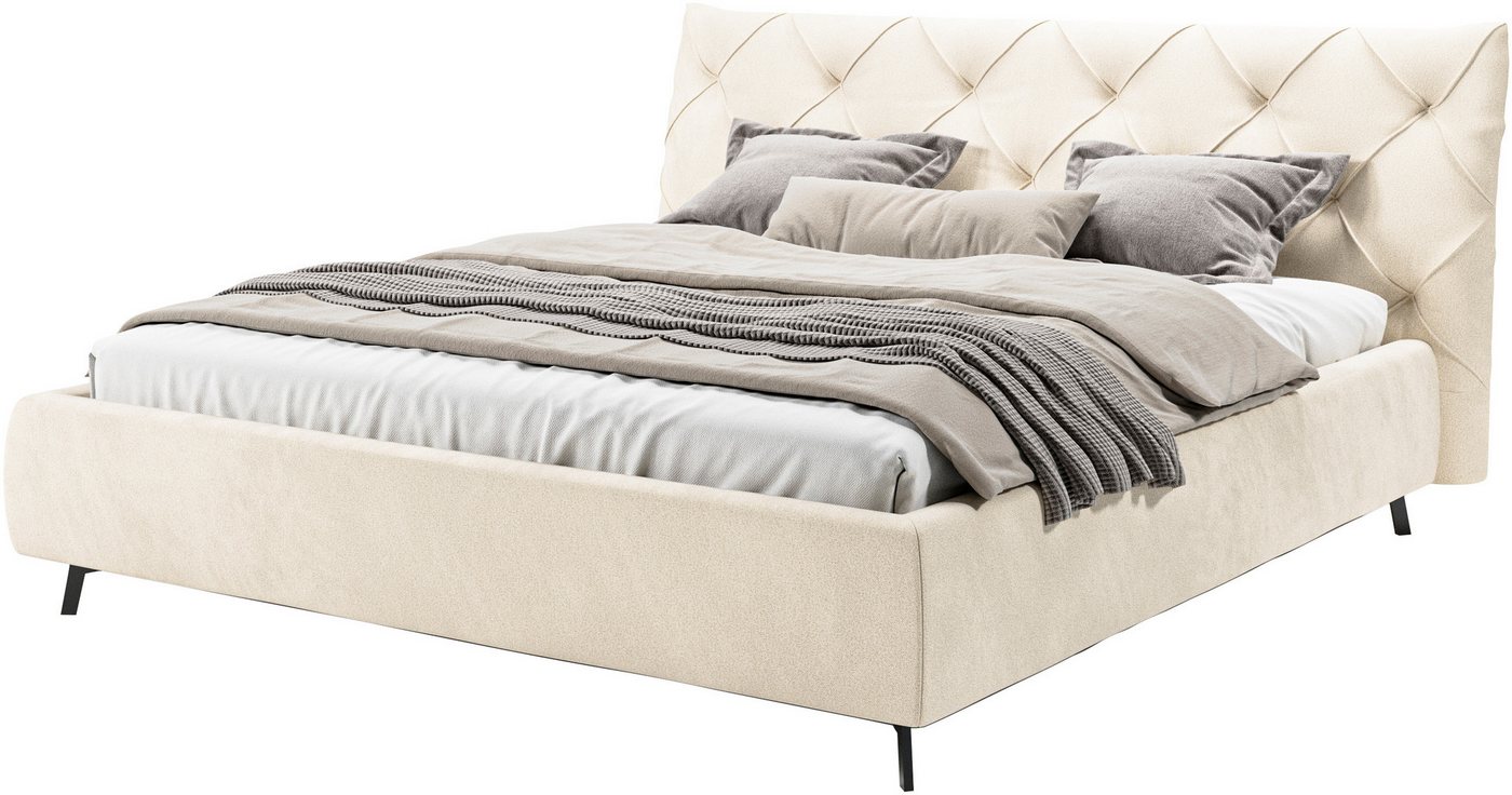 Leonique Polsterbett Elloree, in 4 Breiten bis 200cm, auch in Leder, Kopfteilhöhe 105 cm, belastbar bis 280 kg, auch in Überlänge 220cm von Leonique