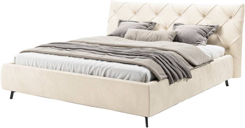 Leonique Polsterbett Elloree, in 4 Breiten bis 200cm, auch in Leder, Kopfteilhöhe 105 cm, belastbar bis 280 kg, auch in Überlänge 220cm von Leonique