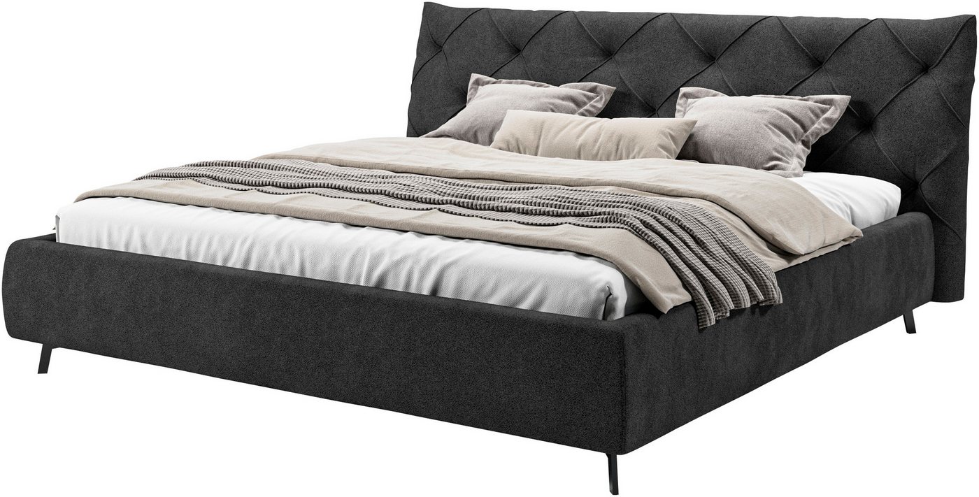 Leonique Polsterbett Elloree, in 4 Breiten bis 200cm, auch in Leder, Kopfteilhöhe 105 cm, belastbar bis 280 kg, auch in Überlänge 220cm von Leonique