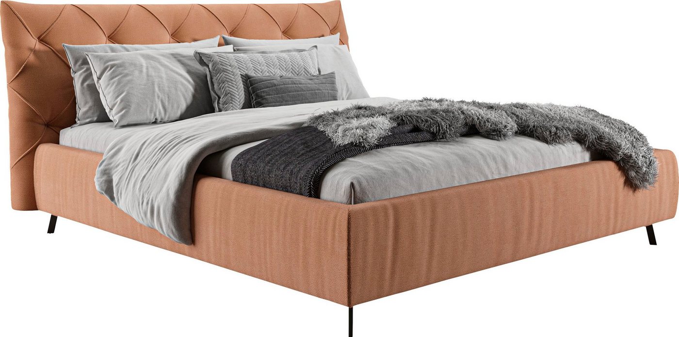 Leonique Polsterbett Elloree, in 4 Breiten bis 200cm, auch in Leder, Kopfteilhöhe 105 cm, belastbar bis 280 kg, auch in Überlänge 220cm von Leonique