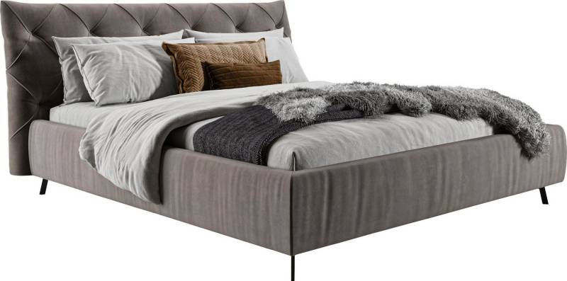 Leonique Polsterbett Elloree, in 4 Breiten bis 200cm, auch in Leder, Kopfteilhöhe 105 cm, belastbar bis 280 kg, auch in Überlänge 220cm von Leonique