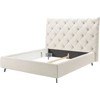 Leonique Polsterbett "Maxime, in 4 Breiten bis 200cm, auch in Leder", Kopfteilhöhe 143 cm, belastbar bis 280 kg, auch in Überlänge 220cm von Leonique