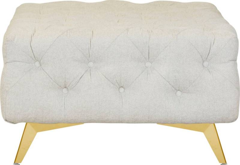 Leonique Polsterhocker Amaury, Chesterfield-Optik, Breite 80cm, Fußfarbe wählbar von Leonique