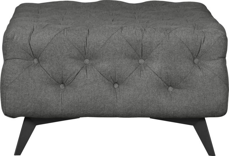 Leonique Polsterhocker Amaury, Chesterfield-Optik, Breite 80cm, Fußfarbe wählbar von Leonique