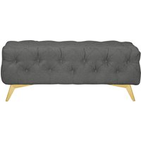Leonique Polsterhocker "Amaury", Chesterfield-Optik, Breite 120cm, Fußfarbe wählbar von Leonique