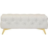 Leonique Polsterhocker "Amaury", Chesterfield-Optik, Breite 120cm, Fußfarbe wählbar von Leonique