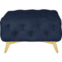 Leonique Polsterhocker "Amaury", Chesterfield-Optik, Breite 80cm, Fußfarbe wählbar von Leonique