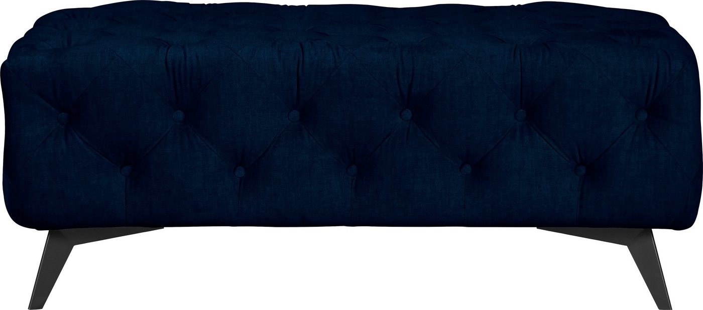 Leonique Polsterhocker Glynis, aufwändige Knopfheftung, moderne Chesterfield Optik, Fußfarbe wählbar von Leonique