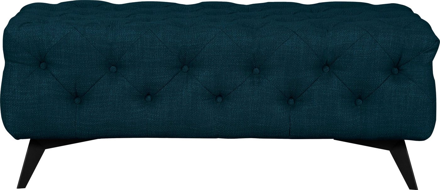 Leonique Polsterhocker Glynis, aufwändige Knopfheftung, moderne Chesterfield Optik, Fußfarbe wählbar von Leonique