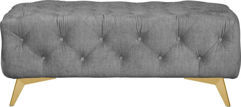 Leonique Polsterhocker Glynis, aufwändige Knopfheftung, moderne Chesterfield Optik, Fußfarbe wählbar von Leonique