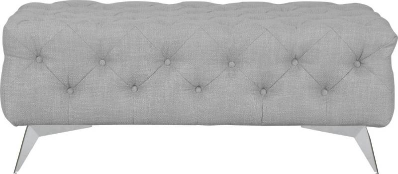 Leonique Polsterhocker Glynis, aufwändige Knopfheftung, moderne Chesterfield Optik, Fußfarbe wählbar von Leonique