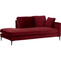 Home affaire Recamiere "Cozy Chaiselongue, Maße B/T/H: 195/97/80 cm" mit losen Kissen und Metallbeinen, Armlehne links oder rechts wählbar von home affaire