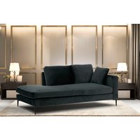 Home affaire Recamiere "Cozy Chaiselongue, Maße B/T/H: 195/97/80 cm" mit losen Kissen und Metallbeinen, Armlehne links oder rechts wählbar von home affaire