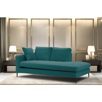 Home affaire Recamiere "Cozy Chaiselongue, Maße B/T/H: 195/97/80 cm" mit losen Kissen und Metallbeinen, Armlehne links oder rechts wählbar von home affaire