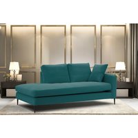 Home affaire Recamiere "Cozy Chaiselongue, Maße B/T/H: 195/97/80 cm" mit losen Kissen und Metallbeinen, Armlehne links oder rechts wählbar von home affaire