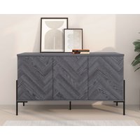 Leonique Sideboard "Eadwine" Kommode, Push-to-open, Türen mit Fischgräten Muster, Breite 130 cm von Leonique