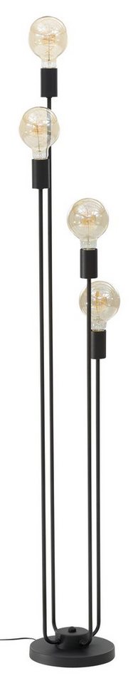 Leonique Stehlampe Jarla, ohne Leuchtmittel, Stehleuchte mit goldfarbenen/schwarzen Fassungen, Höhe 137 cm von Leonique