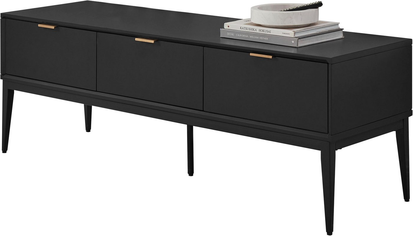 Leonique TV-Board Lavisha, FSC-zertifiziertes Holz kombiniert Melamin, verchromten Metallgriffen Leonique TV-Board Lavisha, FSC-zertifiziertes Holz kombiniert Melamin, verchromten Metallgriffen von Leonique